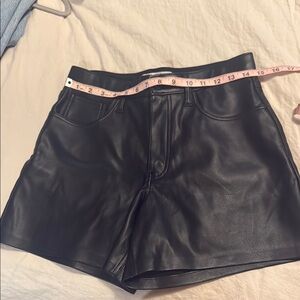 Abercrombie Black vegan Leather Women's Shorts